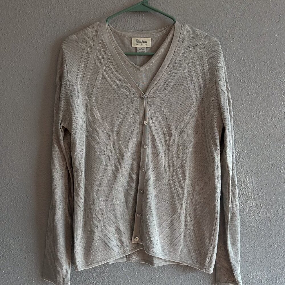 Neiman Marcus Vintage sweater shirt combination